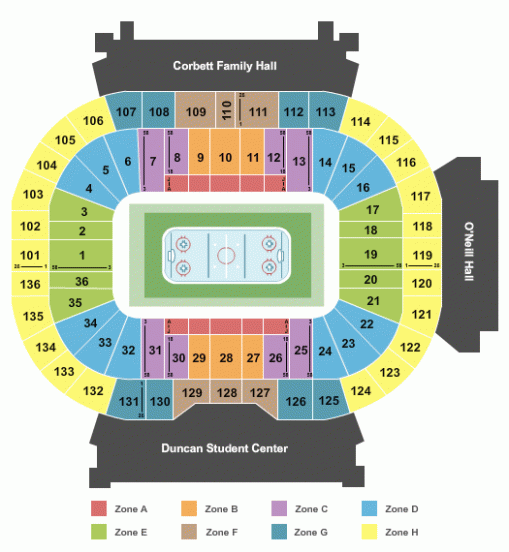 Notre Dame Basketball Seating Chart